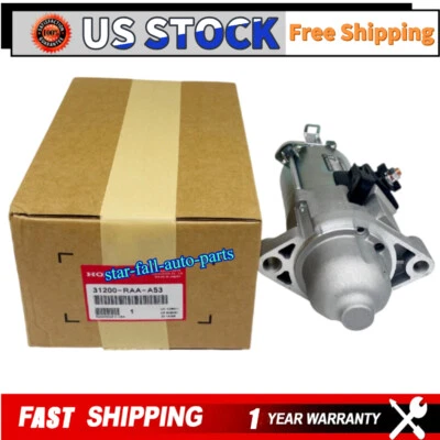 OEM Starter Motor 31200-RAA-A53 for 2003-2006 Honda Accord Element Acura TSX - Image 1 of 4