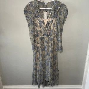 Vestido de encaje Current Air Anthropology azul S-XS VintageCore/Boho - Imagen 1 de 11
