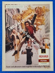 VINTAGE 1976 OLD GOLD FILTERS KING SIZE CIGARETTES ORIGINAL CLASSIC PRINT AD - Picture 1 of 1