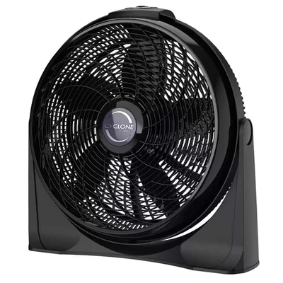 Cyclone 20 In. 3 Speed Air Circulator Floor Fan for Home in Black with Wall Moun - Image 1 of 4
