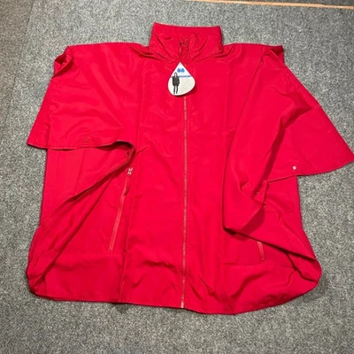 NWT Rain Raps Sportyrap Red Water Repellent Cape Poncho Unisex Rain Coat OS - Image 1 of 4