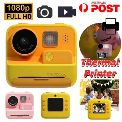 Kids Instant Print Camera 1080P HD Digital Thermal Photo Printer Video Recorder - Image 1 of 4