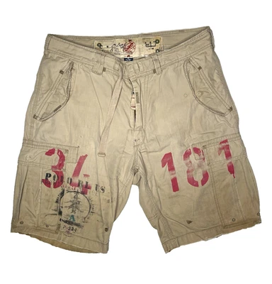 RARO Pantalones Cortos de Carga Polo Ralph Lauren Canoa Vintage Utilidad Pintados Militares 36 Foto 1 de 4