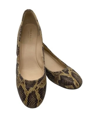 TACONES DE CUÑA informales con estampado de serpiente COLE HAAN Grand.Os para mujer talla 6,5 B W0792 Foto 1 de 4