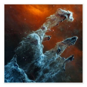 Poster Säulen der Schöpfung, James Webb Weltraumteleskop, 2022 - NASA - Bild 1 von 7