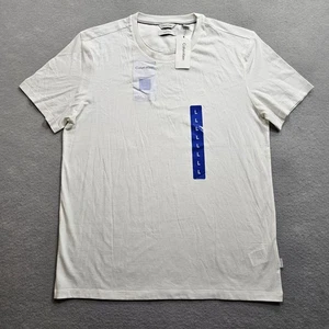 Calvin Klein Liquid Touch T Shirt Mens Large White Short Sleeve - Picture 1 of 11