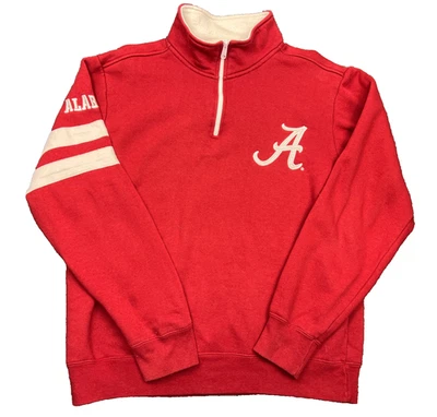 e5 University of Alabama Logo Sweatshirt Adult Medium Pullover 1/4 Zip - Image 1 of 4