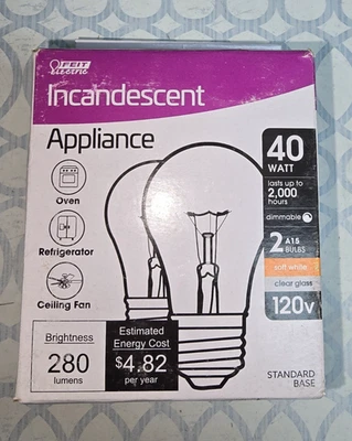 FEIT ELECTRIC CEILING FAN, DIMMABLE 40W 120V 280LUMENS, SOFT WHITE CLEAR GLASS - Image 1 of 4