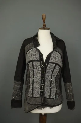 Camisa Top Elisa Cavaletti Multicolor Algodón Manga Larga Cuello Botón Delantero Foto 1 de 4