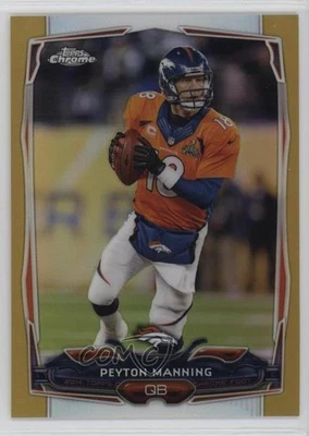 2014 Topps Chrome Gold Refractor /50 Peyton Manning #42 HOF - Image 1 of 2