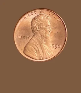 1990 DDR/O Lincoln Penny - Picture 1 of 2