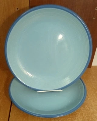 Century RIO TURQUOISE BLUE Dinner plate set of 2, 11 1/4", Stoneware, Very good - Image 1 of 4