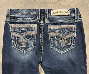 Rock Revival Sherry Easy Boot Jeans Damen 31 Kristall Strass Taschen Bling - Bild 1 von 10
