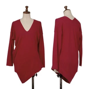 Jean Paul GAULTIER FOR SEPT PREMIERES Cotton Asymmetry V-neck Knit Size 36(K-... - Picture 1 of 12