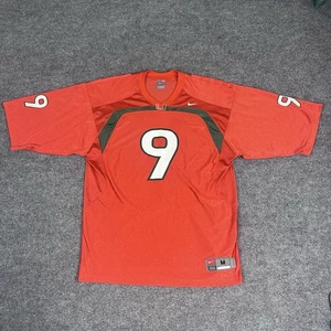 Vintage Nike Miami Hurricanes Trikot #9 Herren Medium Orange NCAA Football 90s Y2K - Bild 1 von 9