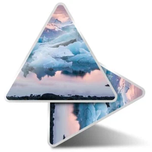 2 x Triangle Stickers 7.5cm - Jokulsarlon Lagoon Iceberg Iceland #21742 - Bild 1 von 9