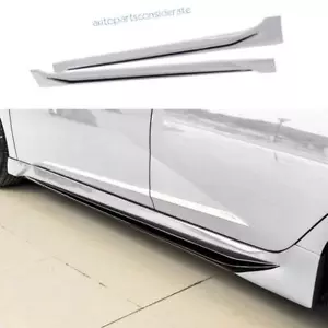 For Hyundai Elantra 2021-24 Glossy White Side Skirt Bodykit Spoiler Lip Trim - Foto 1 di 8