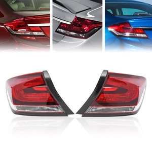 Left & Right Side Halogen Tail Light Rear Lamp For 2013-2015 Honda Civic Sedan - Picture 1 of 24