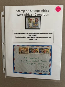 Exhibit Backup Africa SOS Cameroun Covers 2 + 2 stamps 1956-1973 - Picture 1 of 2