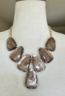 Collar Kendra Scott Harlow llamativo marrón/guijarros grandes Foto 1 de 4