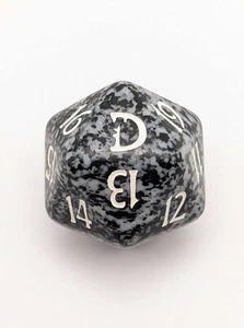 MTG Deckmasters - Spindown D20 - 2001 Black Speckled Dice - NM - Picture 1 of 1