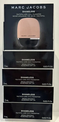 MARC JACOBS SHAMELESS 4X0.23OZ YOUTHFUL-LOOK 24H FOUNDATION TAN Y420 SEALED TUBE - Image 1 of 4