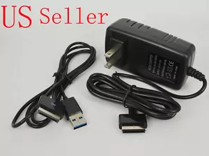 USB Sync Cable Cord + Wall charger Asus Eee Pad Transformer TF201 TF300 TF700  - Picture 1 of 3