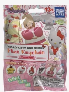 Twinchees Hello Kitty and Friends Flat Mini Keychain Blind Bag Pink Mystery Pack - Picture 1 of 3