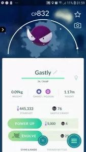 Shiny Gastly Pokemon Trade Go - Picture 1 of 2