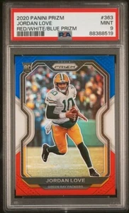 2020 Panini Prizm - Rookie Red White & Blue Prizm #363 Jordan Love (RC) PSA 9 - Bild 1 von 2