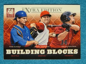 Baseball TRADING CARD 2012 Building Blocks #4 M Zunino, B Johnson, Nolan Fontana - Picture 1 of 2