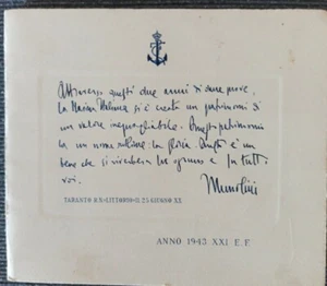 MILITARIA - Calendario MARINA MILITARE 1943 Nave Littorio Taranto OTTIMO STATO - Foto 1 di 4