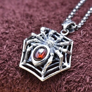 A25 Anhänger Spinne mit Netz Silber 925 - Bild 1 von 5