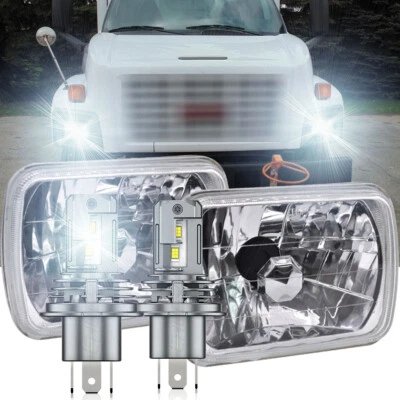 Faro LED haz alto bajo haz para freightliner FL50 FL60 FL70 FL80 MT35 MT45 7x6''5x7 Foto 1 de 4