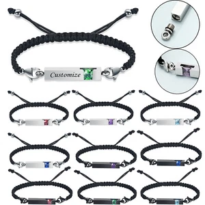Bar Urn Bracelet for Ashes for Women Men Handmade Braided Rope Cremation Bangle - Picture 1 of 77