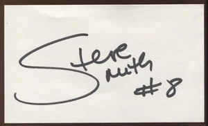 Steve Smith Signed 3x5 Index Card Vintage Autographed NBA Basketball Signature - Picture 1 of 2