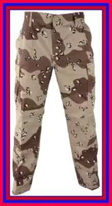 USGI DESERT STORM CHOCOLATE CHIP 6 COLOR CAMO COMBAT TROUSER PANTS ALL SIZES - Picture 1 of 7