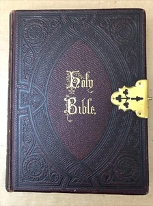Holy Bible (Brown's Self-Interpreting Family Bible) - Antique Hardback - 1800s - Picture 1 of 16