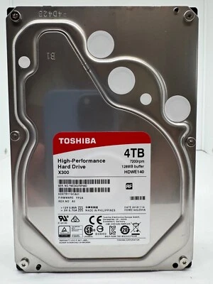 Toshiba HDWE140 X300 Festplatte 4TB intern 3.5" SATA3 7200rpm NAS HDETR11GCA51 - Bild 1 von 4