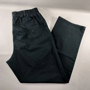 Lands' End Blue Elastic Waist Straight Leg Khaki Pants Mens Size 38 34x30 - Picture 1 of 7
