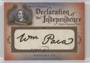 2016 Upper Deck Goodwin Champions /76 William Paca #DOI-32