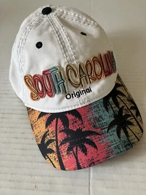 Gorra de béisbol Robin Ruth Carolina del Sur original con estampado de palmera gancho y bucle Foto 1 de 4