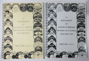 2 Vols "Discography of Country + Western Records 78+45 RPM 1942-60" TURNER & SAX - Imagen 1 de 8