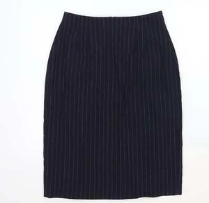 Marks and Spencer Womens Blue Cotton Blend Skirt Size 12 - Picture 1 of 12