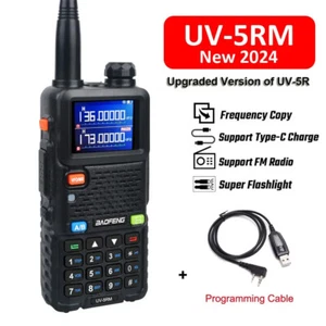 Baofeng UV-5RM Two Way Radio Dual Band Powerful Walkie Talkie +Programming Cable - Picture 1 of 12