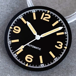 29mm Sterile Black Watch Dial For Fifty-Fathoms Collection NH35 NH36 ETA2824 - Picture 1 of 27