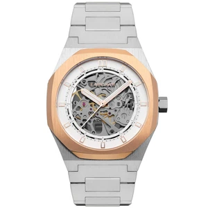 Thomas Earnshaw Drake Skeleton Automatic Silver Rose Gold Watch - Brand New - Picture 1 of 4