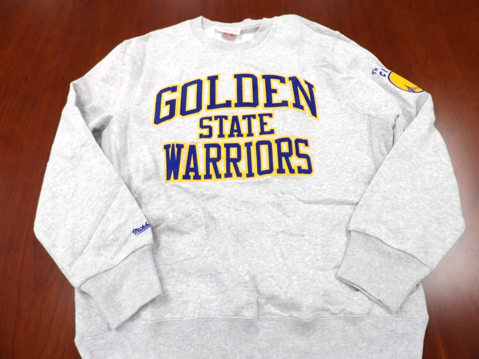 MITCHELL & NESS NBA GOLDEN STATE WARRIORS GRAY SWEATSHIRT SIZE L - Image 1 of 4
