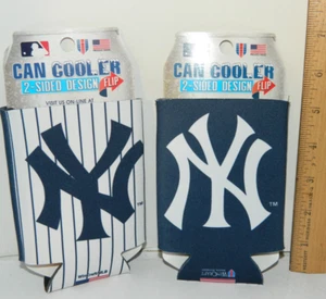 New York Yankees Baseball 2 Sided CAN Cooler koozie Party Beer holder Team Judge - Picture 1 of 5