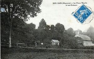CPA 53 Cuillé moulin chapelle coteaux cachet convoyeur Martigné Vitré carte post